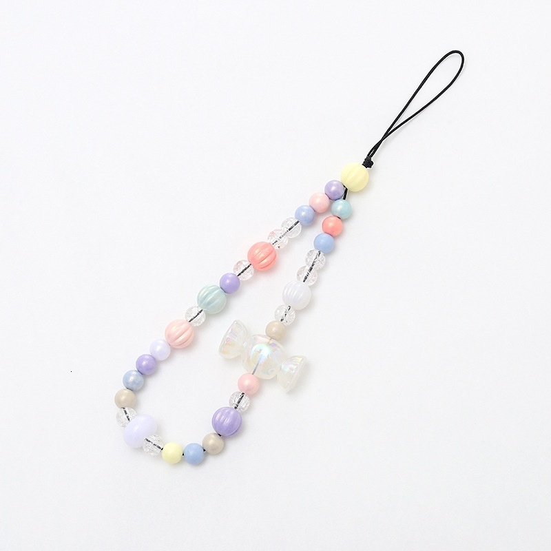 New color dopamine rice bead lanyard, summer fashion versatile mobile phone pendant, CCD chain pendant