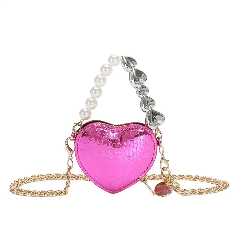 Fashion Mini Love Pearl Handbag Chain Lipstick Envelope Single Shoulder Diagonal Shoulder Bag Women 240904
