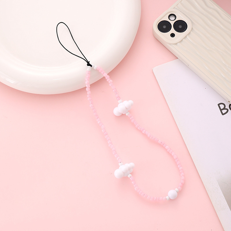 Yilian Jewelry New Cloud Beaded Colorful Wrist Chain Accessories Short Phone Hanging Rope Gift for Women