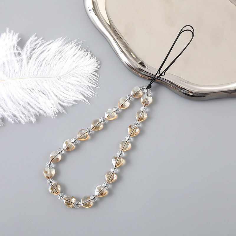 Light luxury new plated love chain, case, keychain, hanging decoration, luggage, bead pendant, phone lanyard
