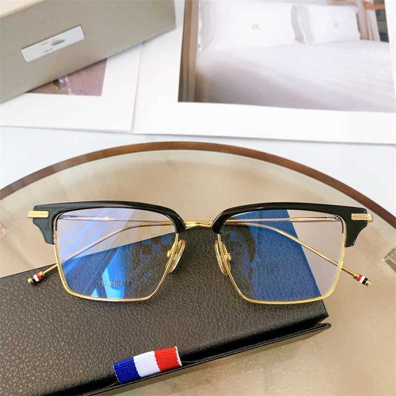 New York THOM brand designer glasses titanium frame square acetate glasses TBX422 blue light prescription optical glasses W240906
