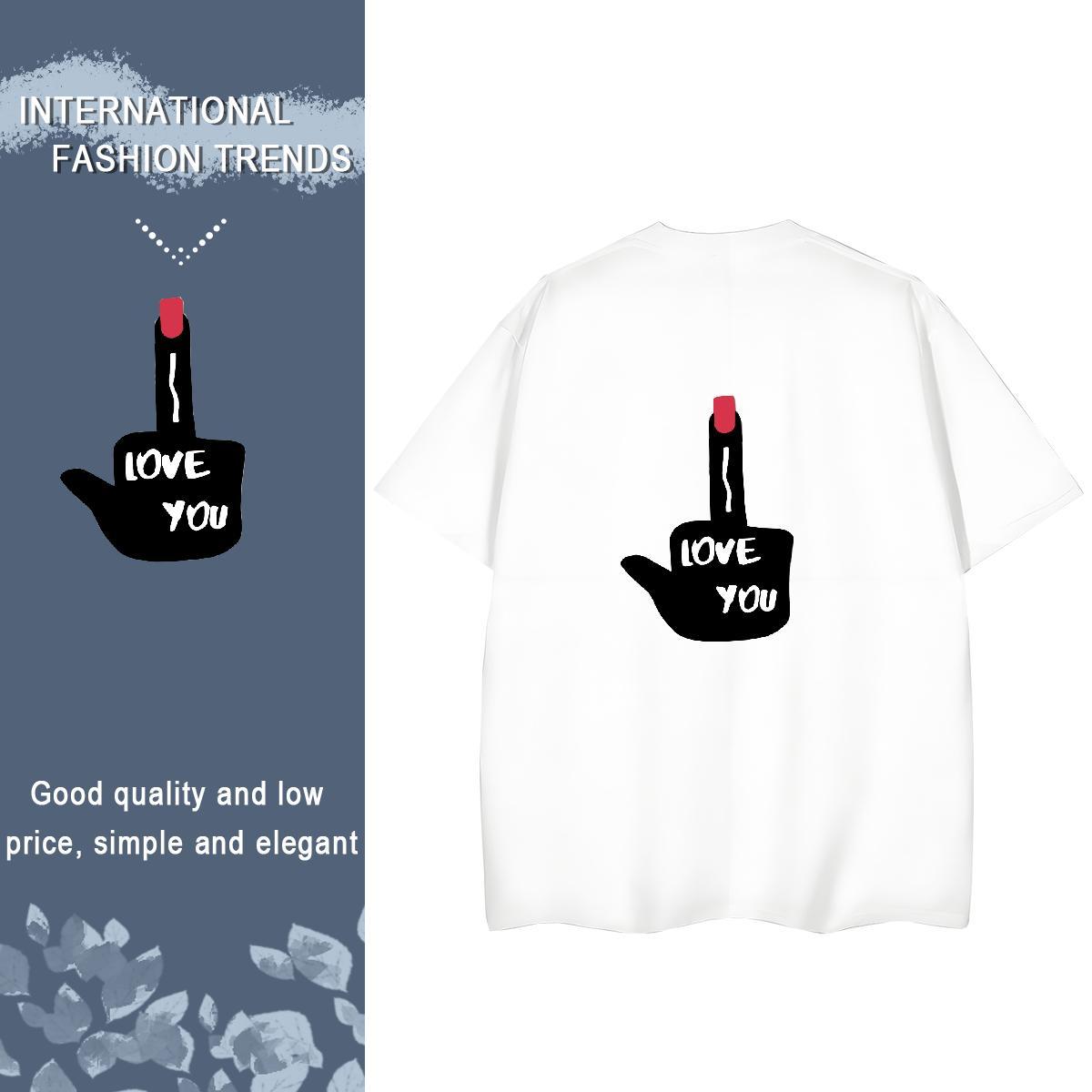 Factory Direct T-Shirts for Women 100% Cotton 230g Breathable Soft Casual Sport hands Lady T shirt 5A Cartoon Anime Tshirts