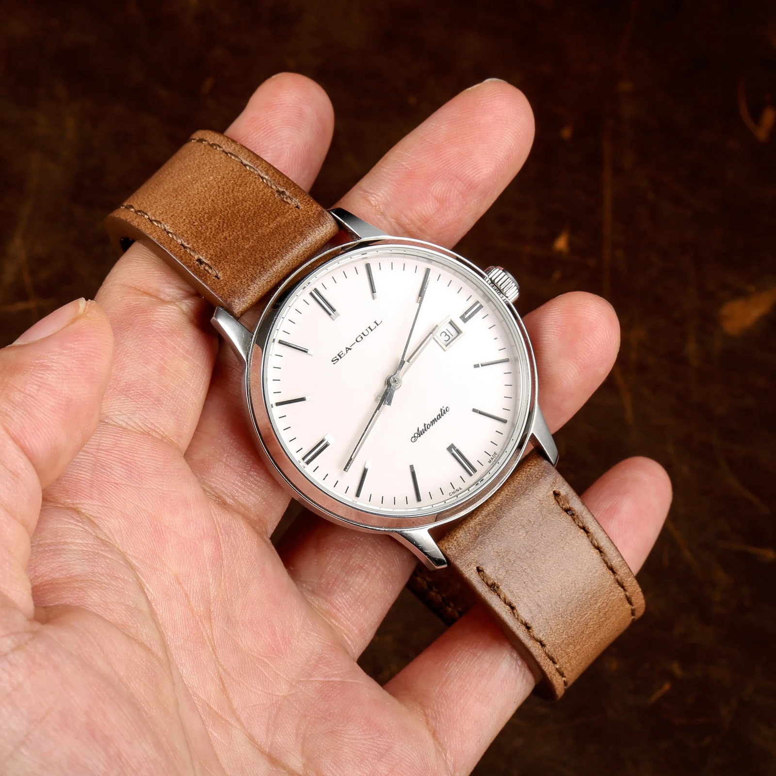 High Quality Horween Genuine Leather Straps Brown Soft Wrap Handmade Horse Leather Wrist Bands 18mm 20mm 22mm 240906