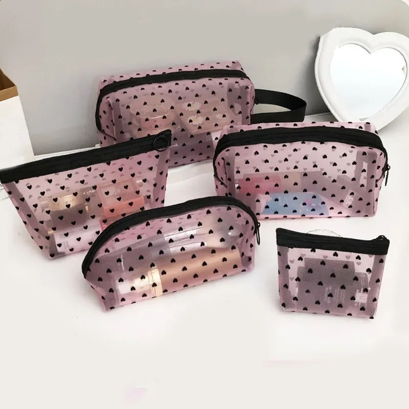 1 piece womens makeup bag womens makeup storage bag Neseser ClearPink makeup bag womens makeup bag 250410