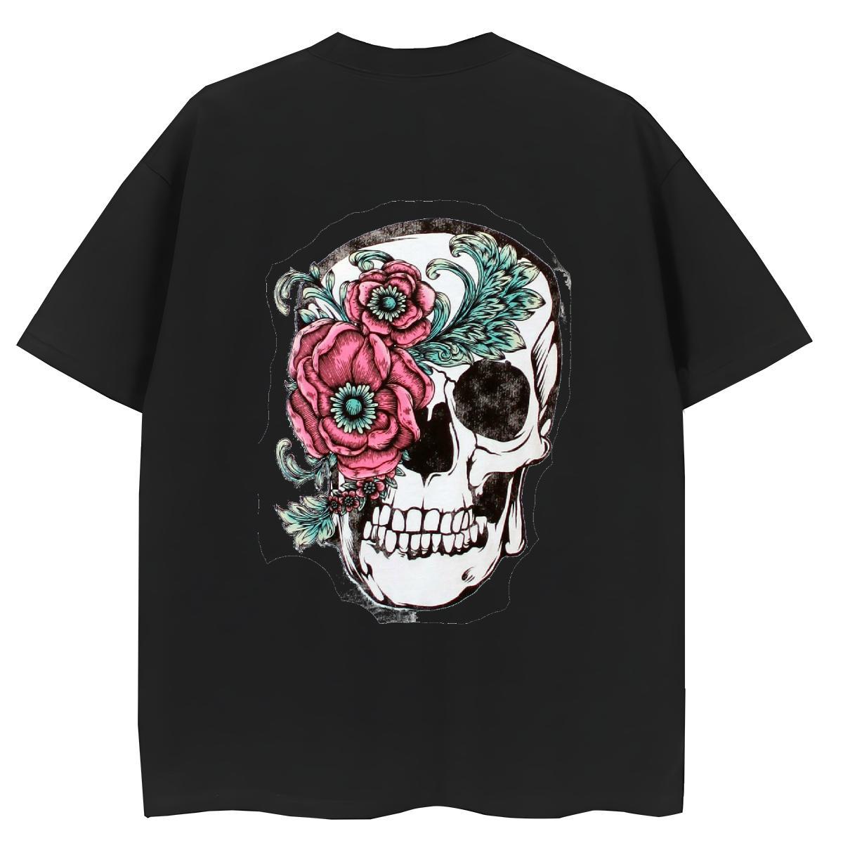 Factory Direct T shirt 100% Cotton 230g Crew Neck Daily Wear skull Tshirt for Man Woman Designer Nice Oversized Tops Shirt