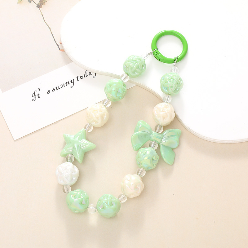 Yilian's new color plated bird's nest pendant bead mobile phone rope keychain hanging chain small gift