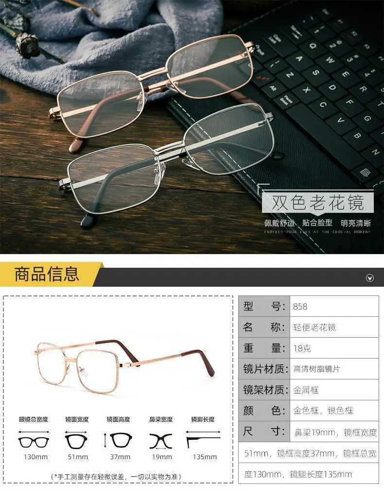 Reading Glasses Womens Retro Metal Frame Resin Prescription Reading Glasses Comfortable Lightweight Glasses Diode+1.0+4.0 W240906