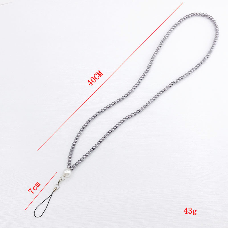 New mobile phone pearl hanging rope universal DIY long chain hanging pearl mobile phone neck portable hanging chain