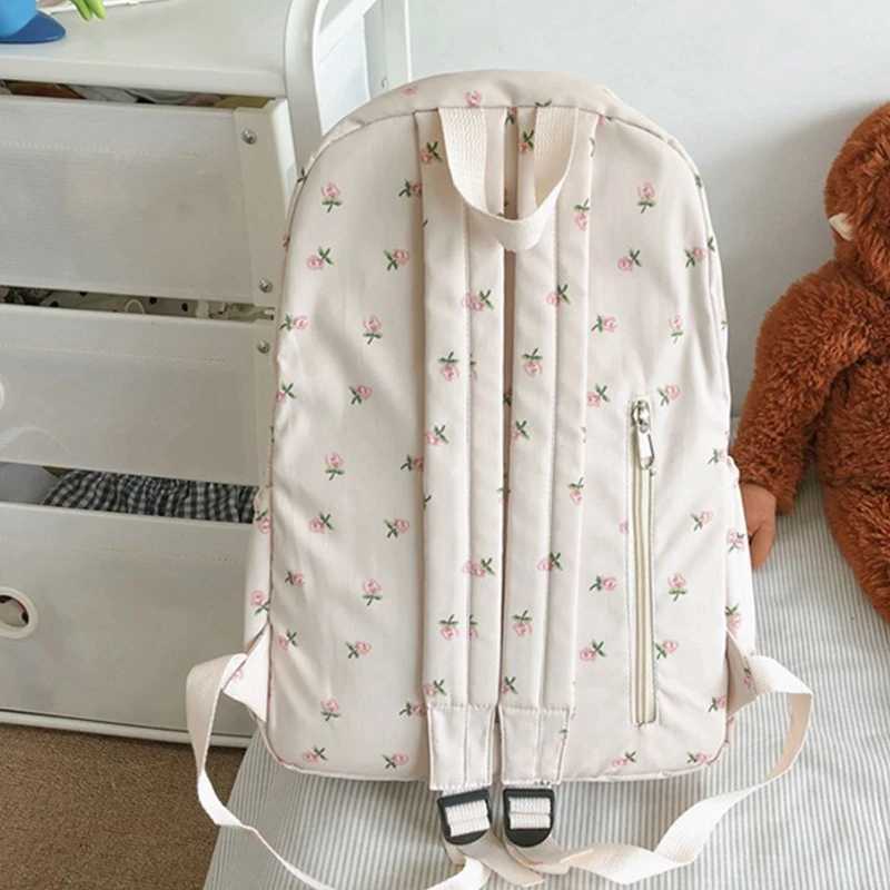 CMM Girls Medium Backpacks Womens Backpack Purse Teens Cute Flower Print Travel Anti Theft Daypack Casual School Bookbag 240907