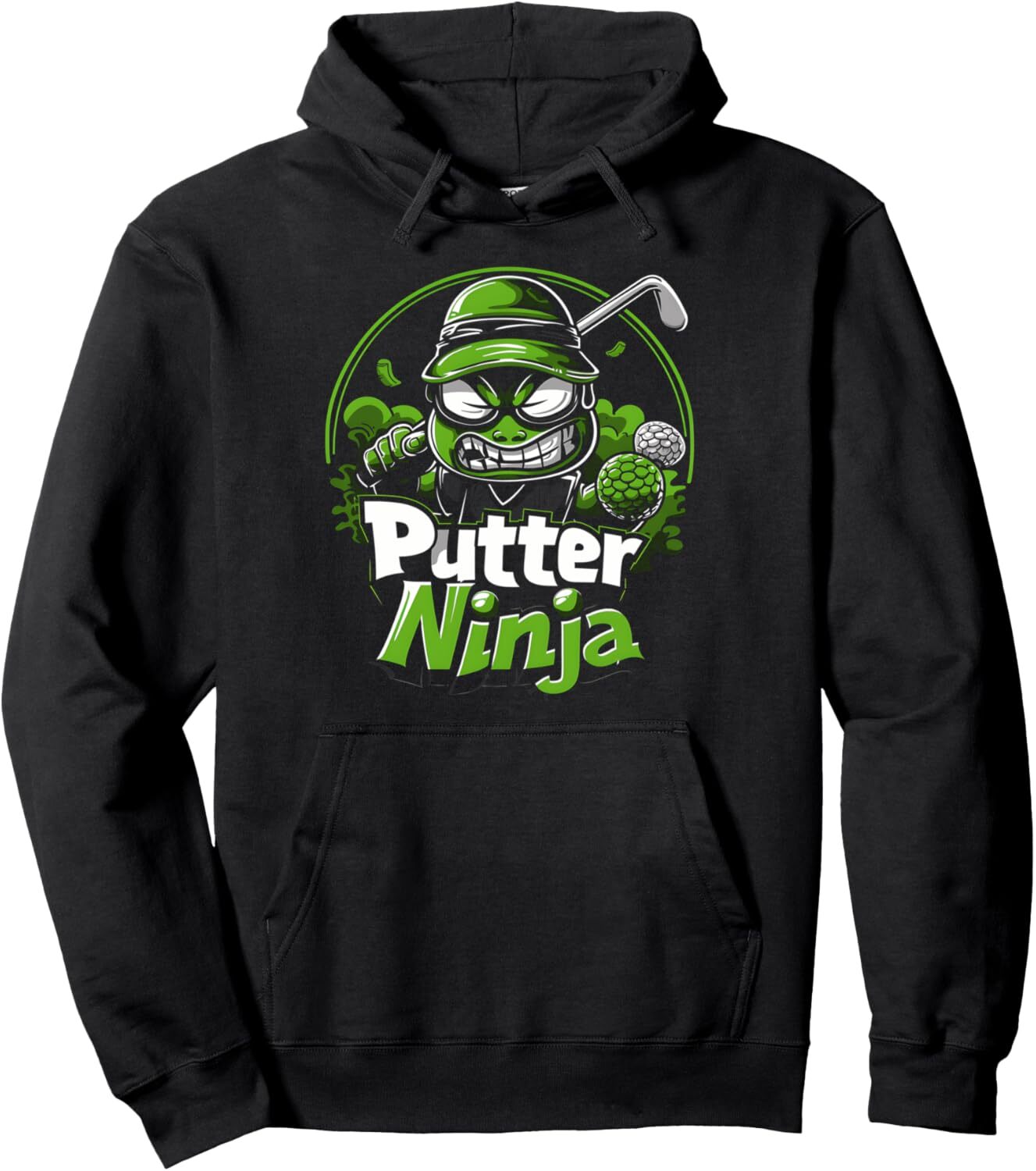 Hoodie for Mens Womens Golfing Putter Ninja Funny Golfer Gifts Graphic Tees Pullover Hoodie Graphic Hoodies sweatshirt Pullover Long Sleeve