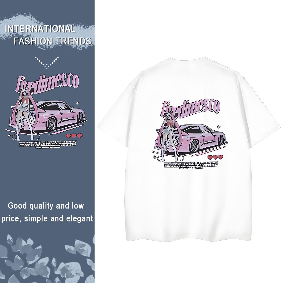 New Arrival T-Shirts for Women 230g 100% Cotton Breathable Crew Neck Casual car Woman Tshirt Lady White Plus Size Clothes