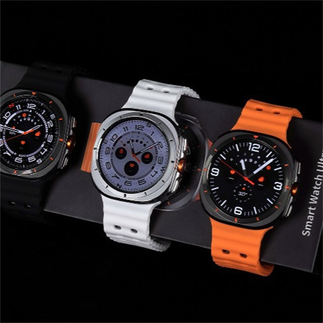 W7 Ultra Smart Watch HD Amoled 1.5-inch Screen Quick Release Strap 46mm Sport Bluetooth Call NFC Wireless Charger Heart Rate IP68 Waterproof FitCloudP