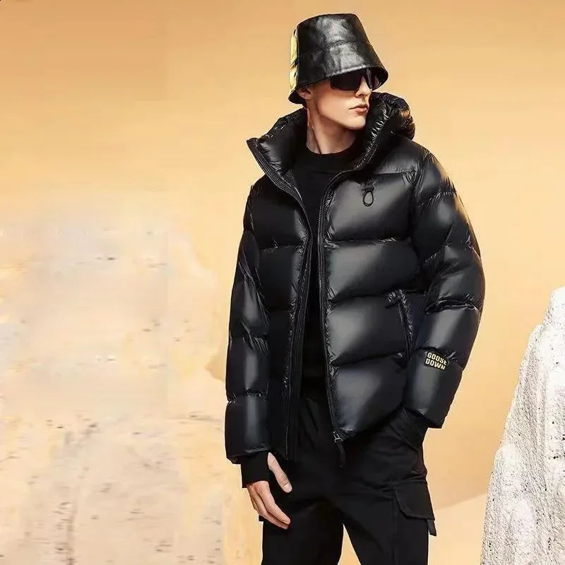 Down Jacket Men Winter Waterproof Goose Jacket Men Hooded Feather Goose Coat Women Black Puffer Jacket Man 240904 - view 6