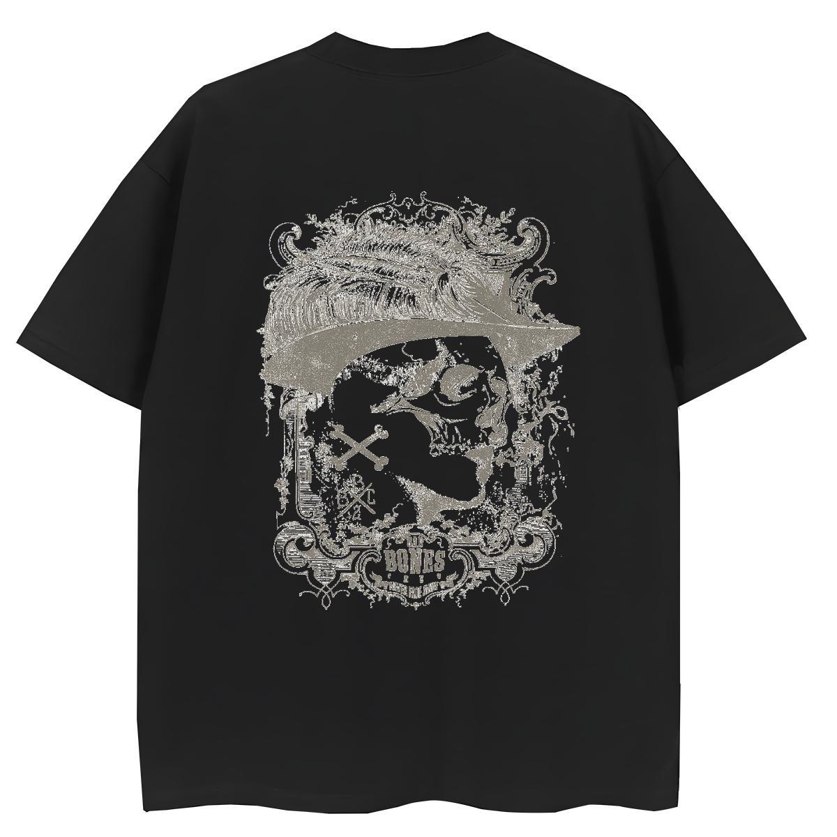 2024 DIY T Shirt For Woman 100% Cotton 230g Breathable Crew Neck Casual Beach skull Unisex Tshirts Free Shipping Oversized Clothings