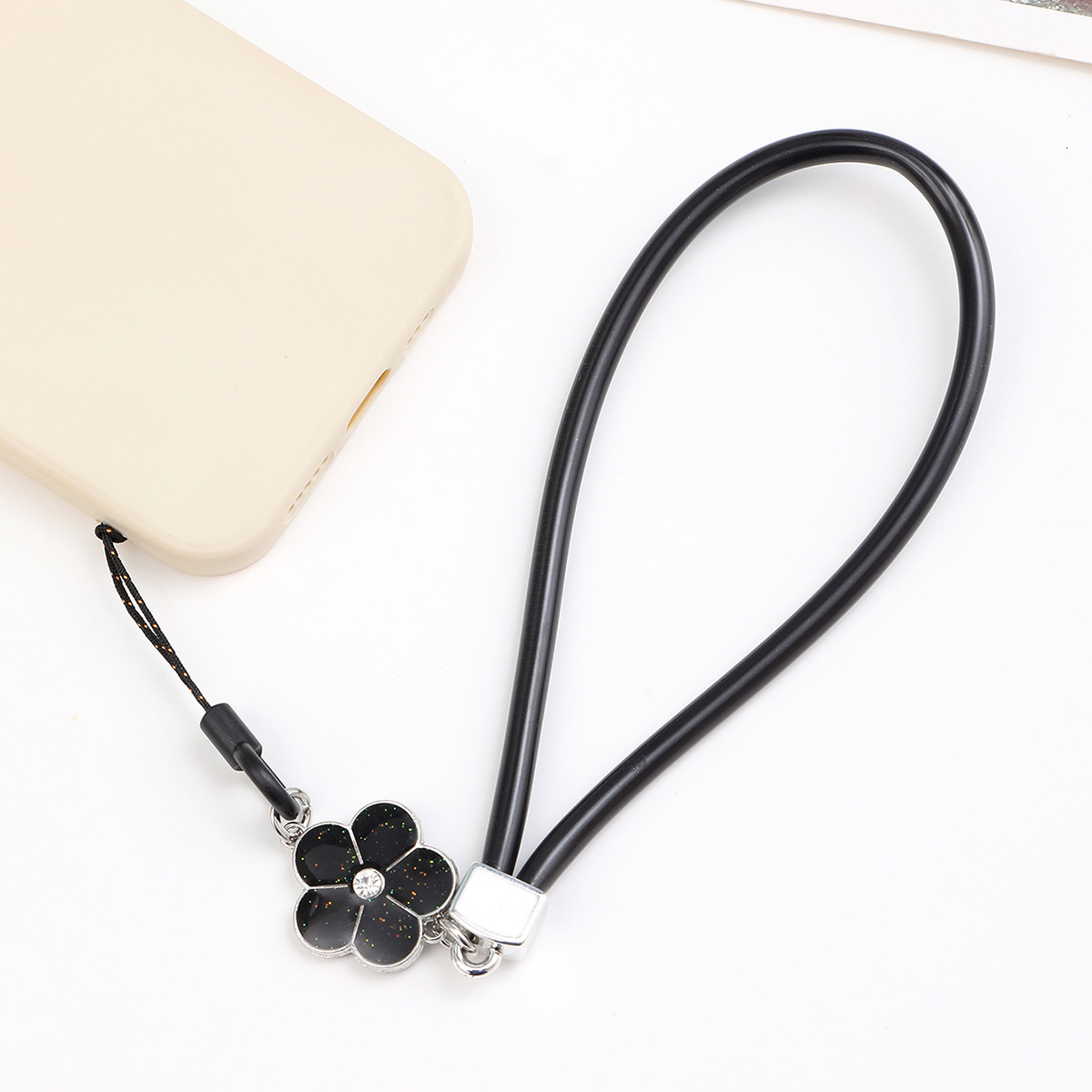 Yilian new plastic silicone tube gold foil wristband short hanging rope anti fall phone chain gift for women