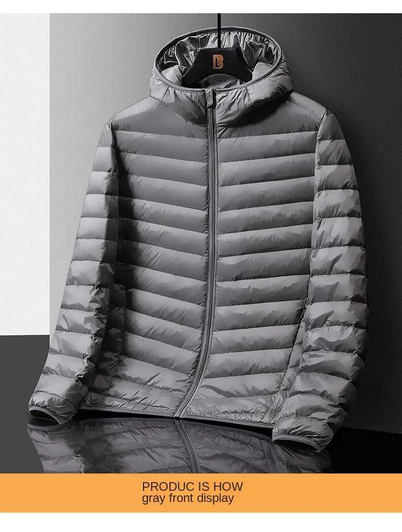 Winter lightweight down jacket mens slim fit cotton lined clothing mens warm jacket short cotton lined jacket W240906