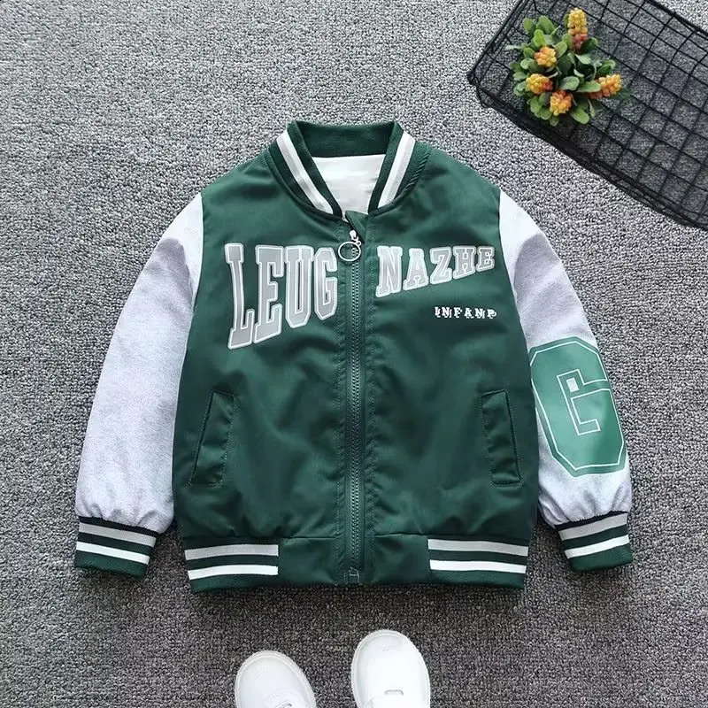 Autumn Girls Boys Clothes Baseball Jacket Kids Teenagers Sports Outerwear cardigan Child Outwear Coats 6 7 8 9 10 12 year 240902