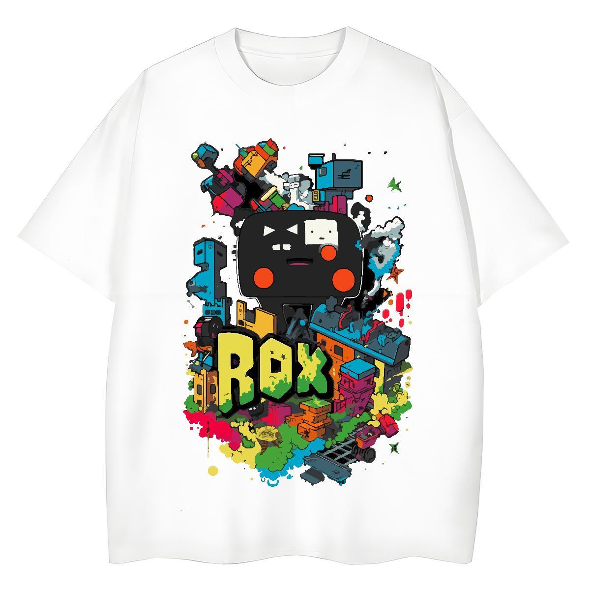 Custom T Shirt For Woman 230g 100% Cotton Breathable Short Sleeve Spring Summer robot Woman Tshirt Designer Nice Skull Clothes