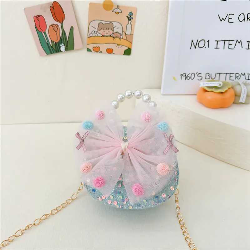 Princess bag childrens wallet and handbag butterfly bag fashionable candy cross body bag female mother and childrens bag W240906