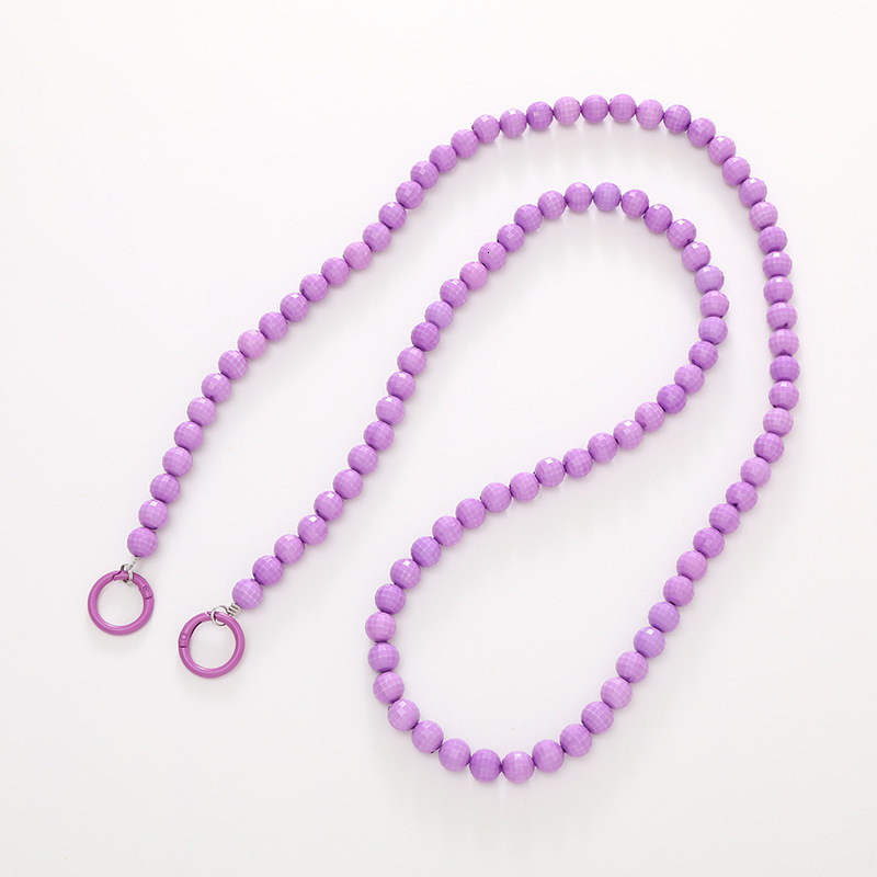 Yilian's new diamond shaped earth bead phone case rope, candy colored bag, water cup hanging decoration pendant, gift for women