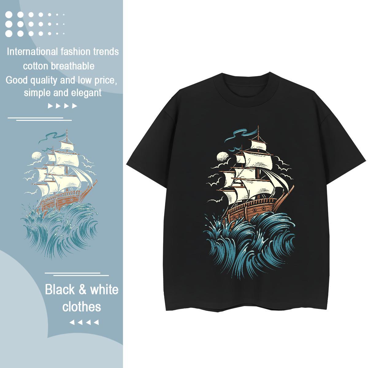 Designer Womens T Shirts 230g Cotton Breathable Home Outdoor ship Lady T shirt Loose DIY Printed Clothes
