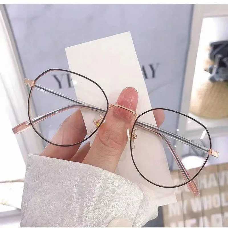 New multi border myopia glasses for women with irregular frames Myopia glasses with anti blue light products for students from 0 to -4.0 W240906