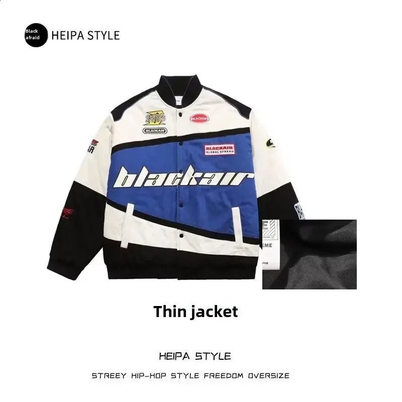 American style street racing jacket mens loose fitting baseball cap fashion thin regular material spring and autumn 240902