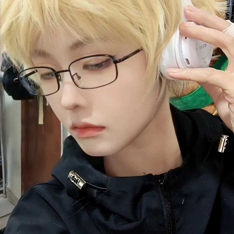 Metal framed glasses for women Y2K retro reading computer glasses anti blue light blocking glasses transparent Harajuku glasses W240906
