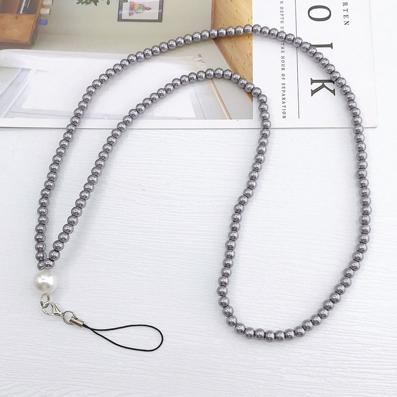 New mobile phone pearl hanging rope universal DIY long chain hanging pearl mobile phone neck portable hanging chain
