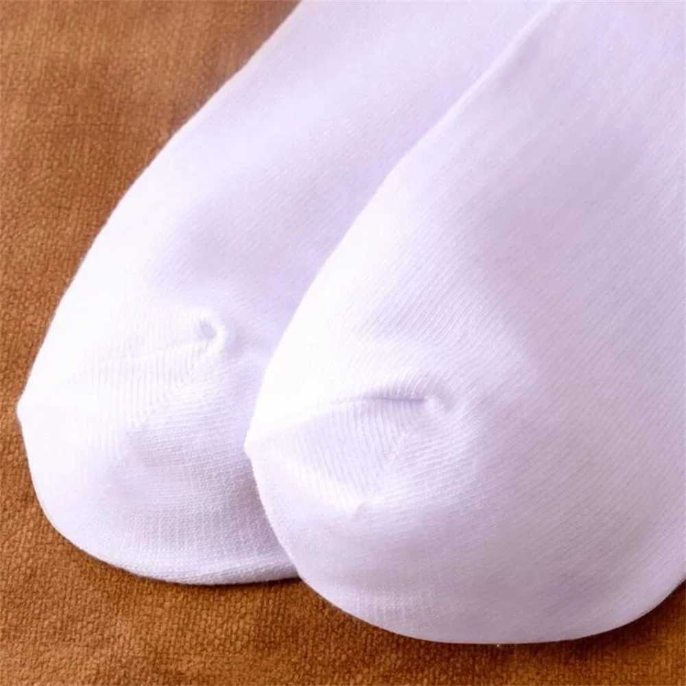 Mens 100% pure cotton winter spring white mens casual socks soft and breathable ankle/mid tube socks W240905