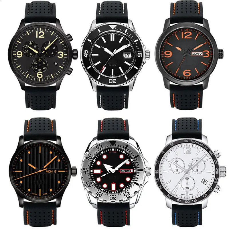 18mm 20mm 22mm 24mm Soft Silicone Rubber Watch Band Strap Sports Breathable Wristband Women Men Watchband Bracelet with Pins 240906