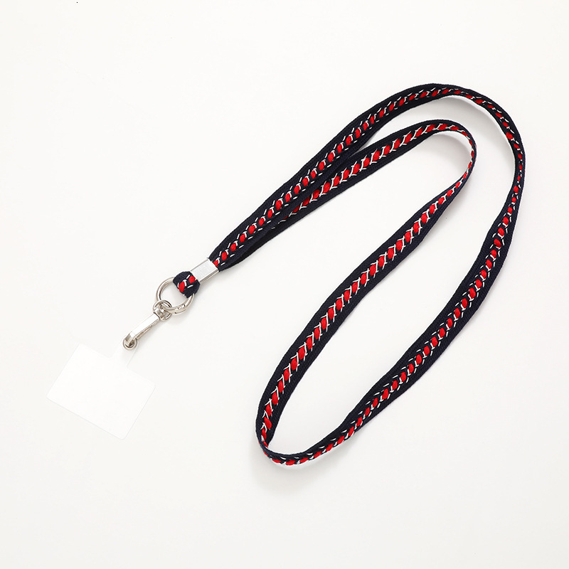 Yilian new style small fragrant woven crossbody chain phone case hanging decoration gradient color shoulder strap anti loss long pendant for women