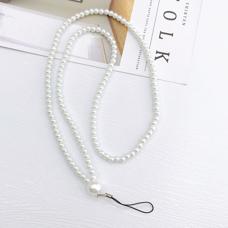 New mobile phone pearl hanging rope universal DIY long chain hanging pearl mobile phone neck portable hanging chain