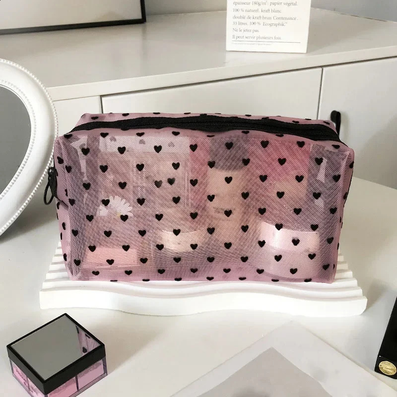 1 piece womens makeup bag womens makeup storage bag Neseser ClearPink makeup bag womens makeup bag 250410