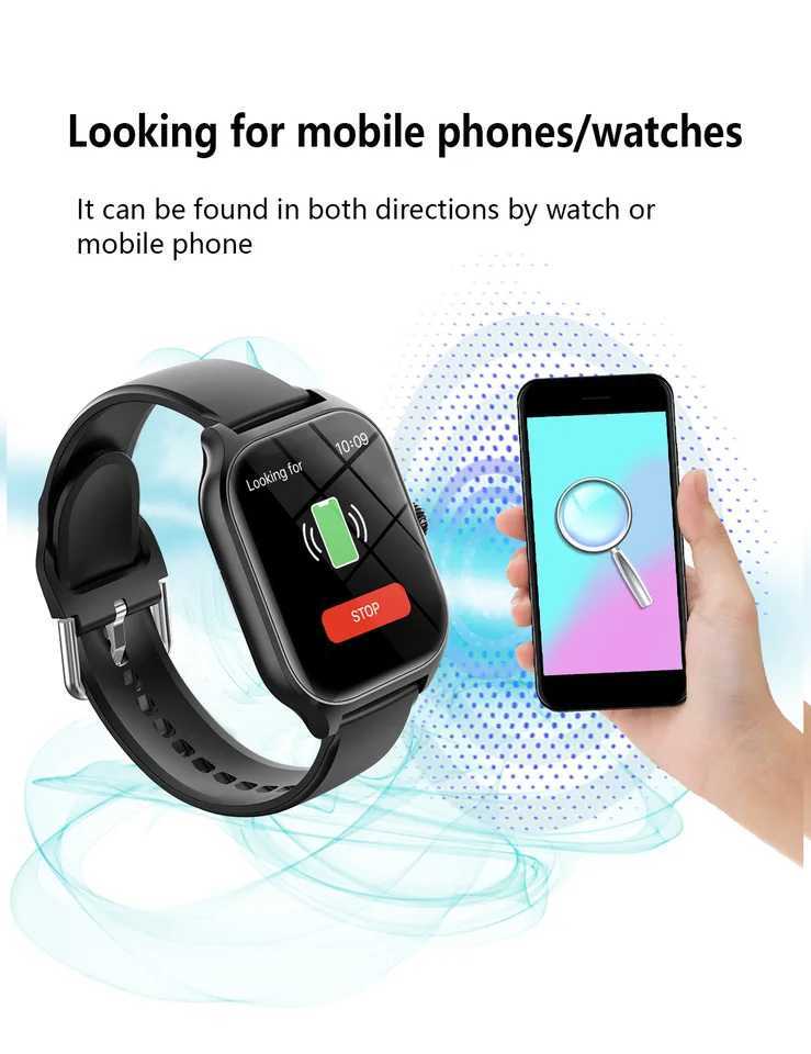 Smart Watch Men Women 1.75 Inch Touch Screen Sport Fitness Watch BT Call Digital Smartwatch Men Wristwatch Gift 2024 New M240907