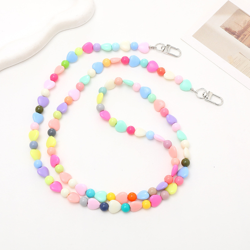 Yilian New Style Beaded Mobile Cute Smiling Face Crossarm Chain Love Phone Case Hanging Rope Pendant Female