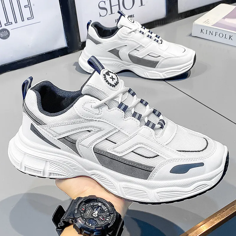 Free shipping shoes for men 2024 summer new sports shoes student fashion trend versatile casual shoes anti slip breathable wear-resistant running shoe