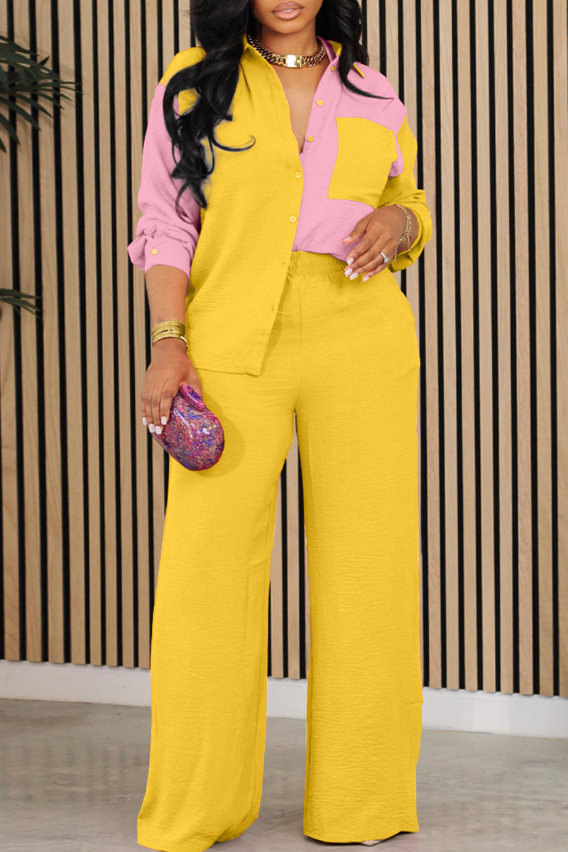2024 Fall Fashion Womens Tracksuit Printed 2 Piece Set Women Long Sleeve Shirt Top Loose Straight Leg Pants Sets For Women Outfits