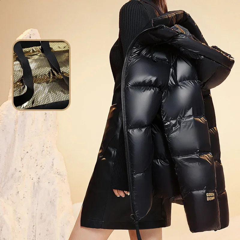 Down Jacket Men Winter Waterproof Goose Jacket Men Hooded Feather Goose Coat Women Black Puffer Jacket Man 240904 - view 7
