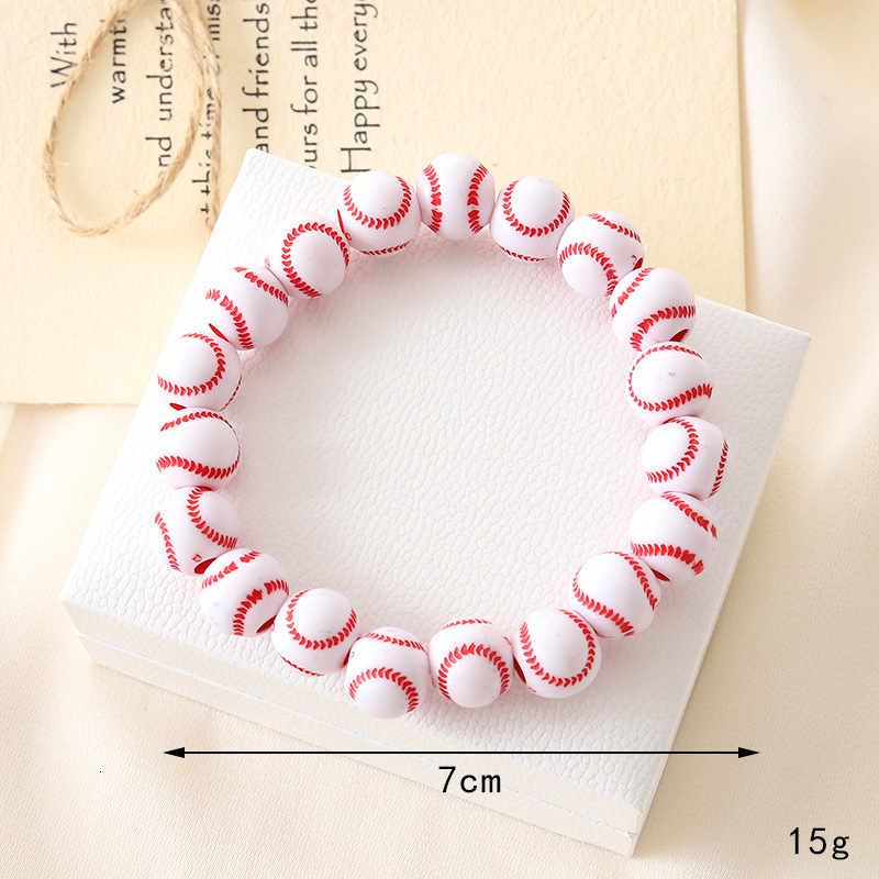 Acrylic Ball Bead Creative Versatile Basketball Football Fan Support Bracelet
