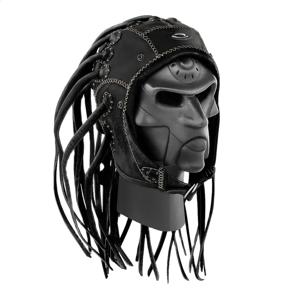 Mask Weaving Braid Terror Monster Latex Helmet Headwear Party Halloween Role Playing Prop 240906