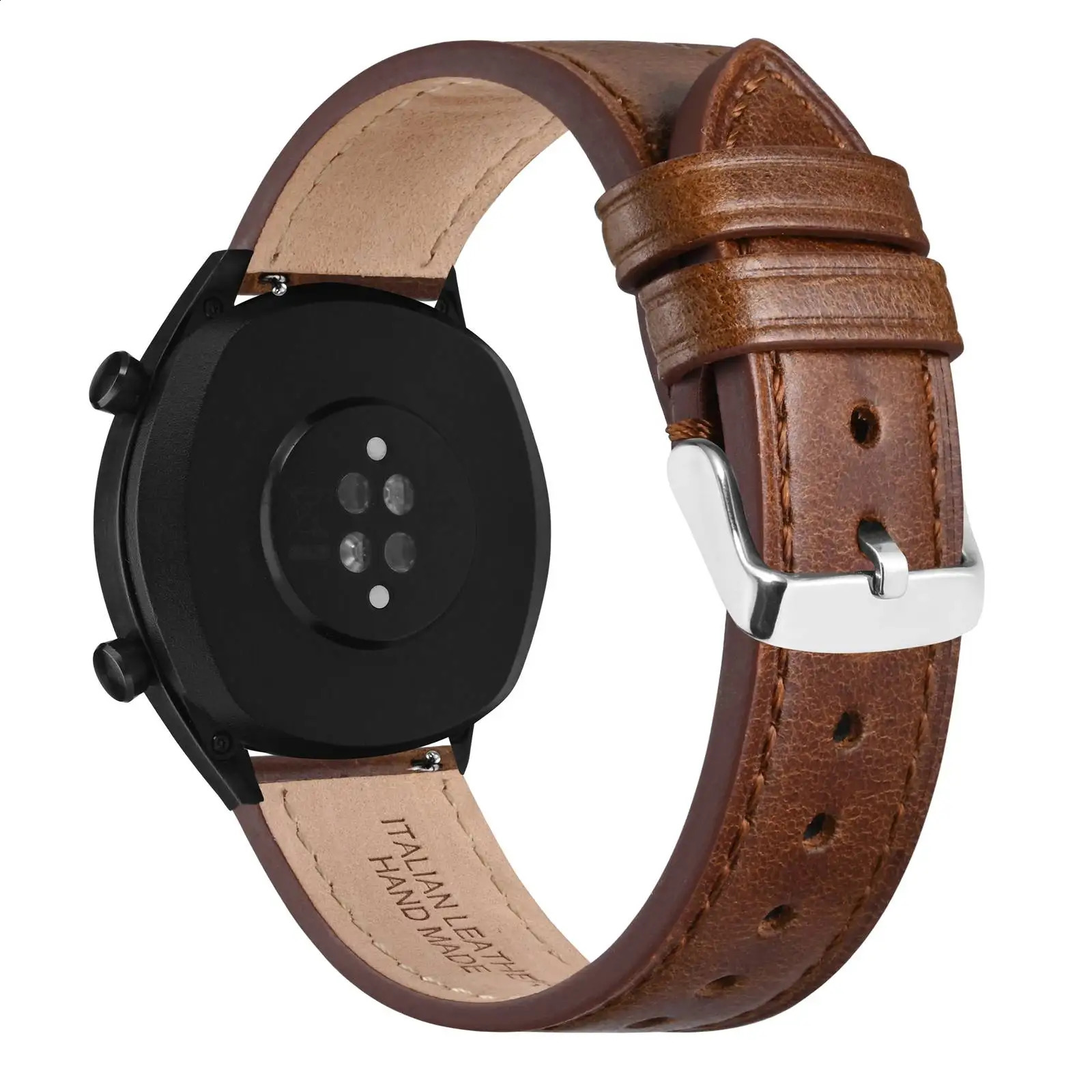 ANBEER Classic Leather Watch Strap 18mm 20mm 22mm watchband Suitable for Men and Women Quick Release and Breathable 240906