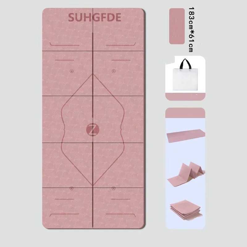 Folding yoga mat portable anti slip fitness exercise mat travel yoga Pilates floor exercise W240906