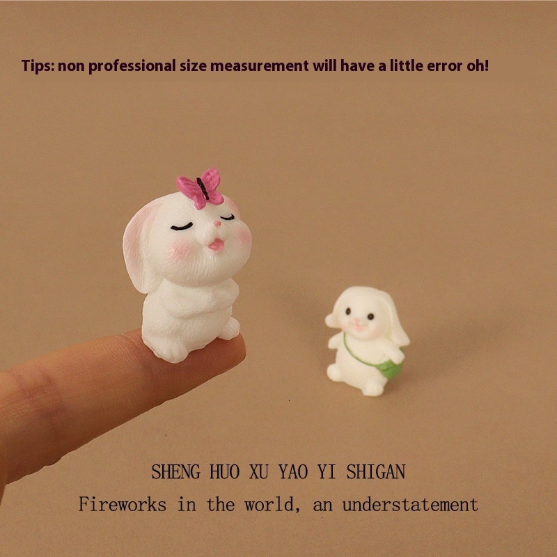 Adorable Miniature Butterfly and Rabbit Resin Sculptures for Unique Home and Car Decorating Ideas