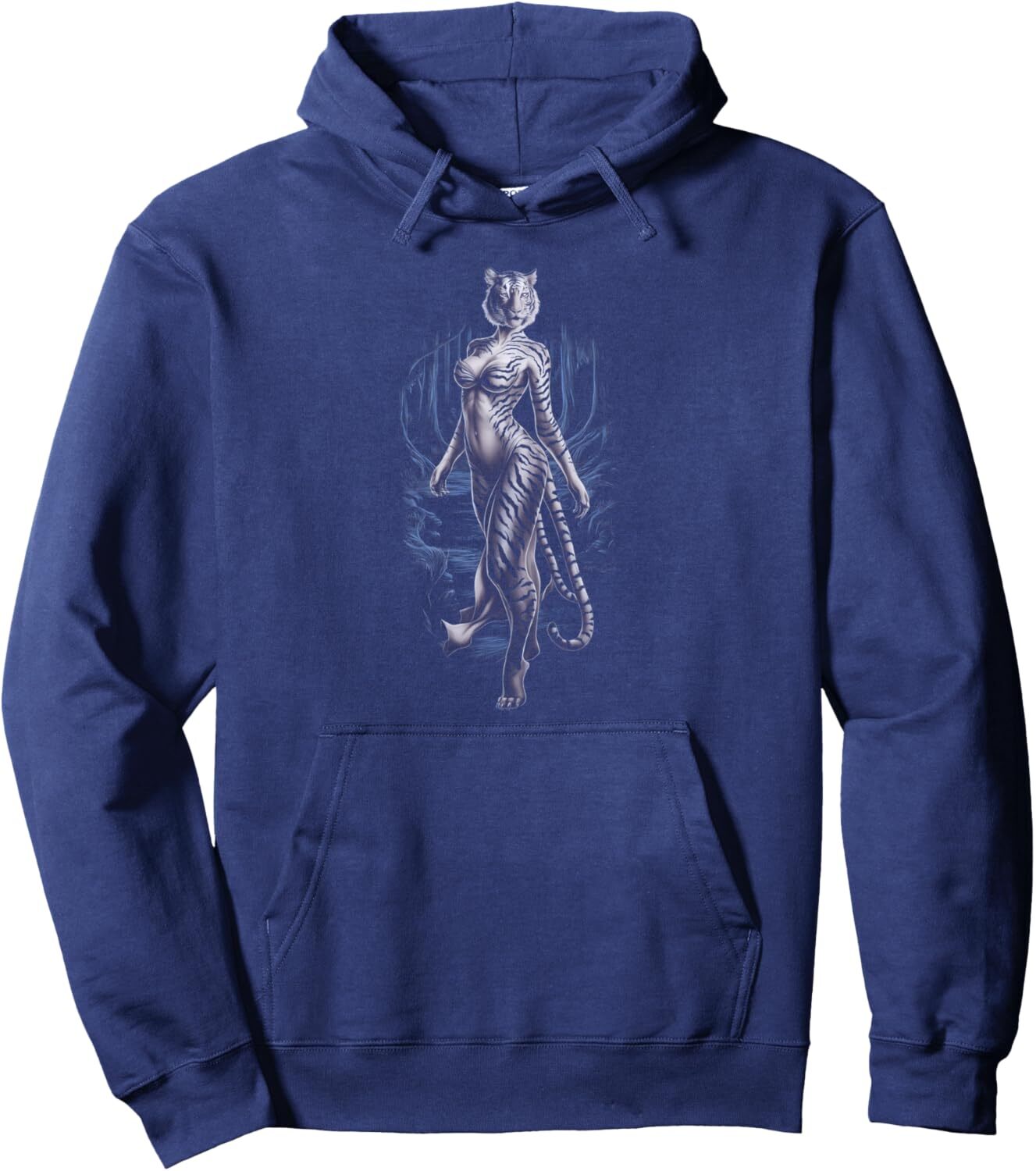 Hoodie for Mens Womens Tiger Woman Fantasy Art Nature Lover Wildlife Graphic Pullover Hoodie Graphic Hoodies sweatshirt Pullover Long Sleeve