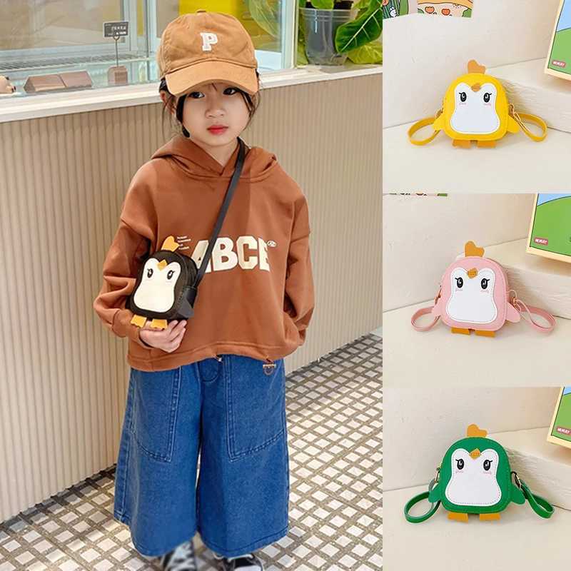 Cartoon Penguin Childrens Cross Body Bag Cute Mini Girl Shoulder Bag Fashion Childrens Messenger Bag Coin Wallet Accessories W240906