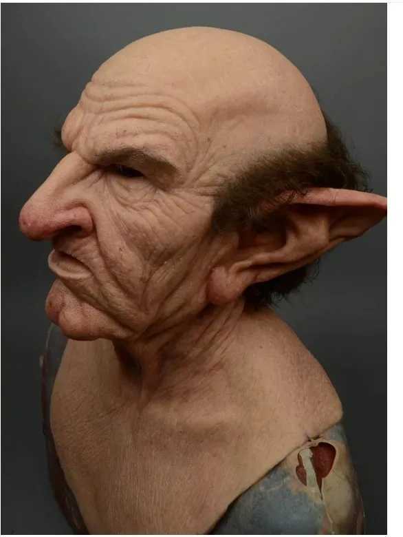 New Old Man Grandpa Grandma Mask Halloween Party Pointy Ears Old Man Head Mask Party Offering Scary Cosplay Props Mask Terror M240906