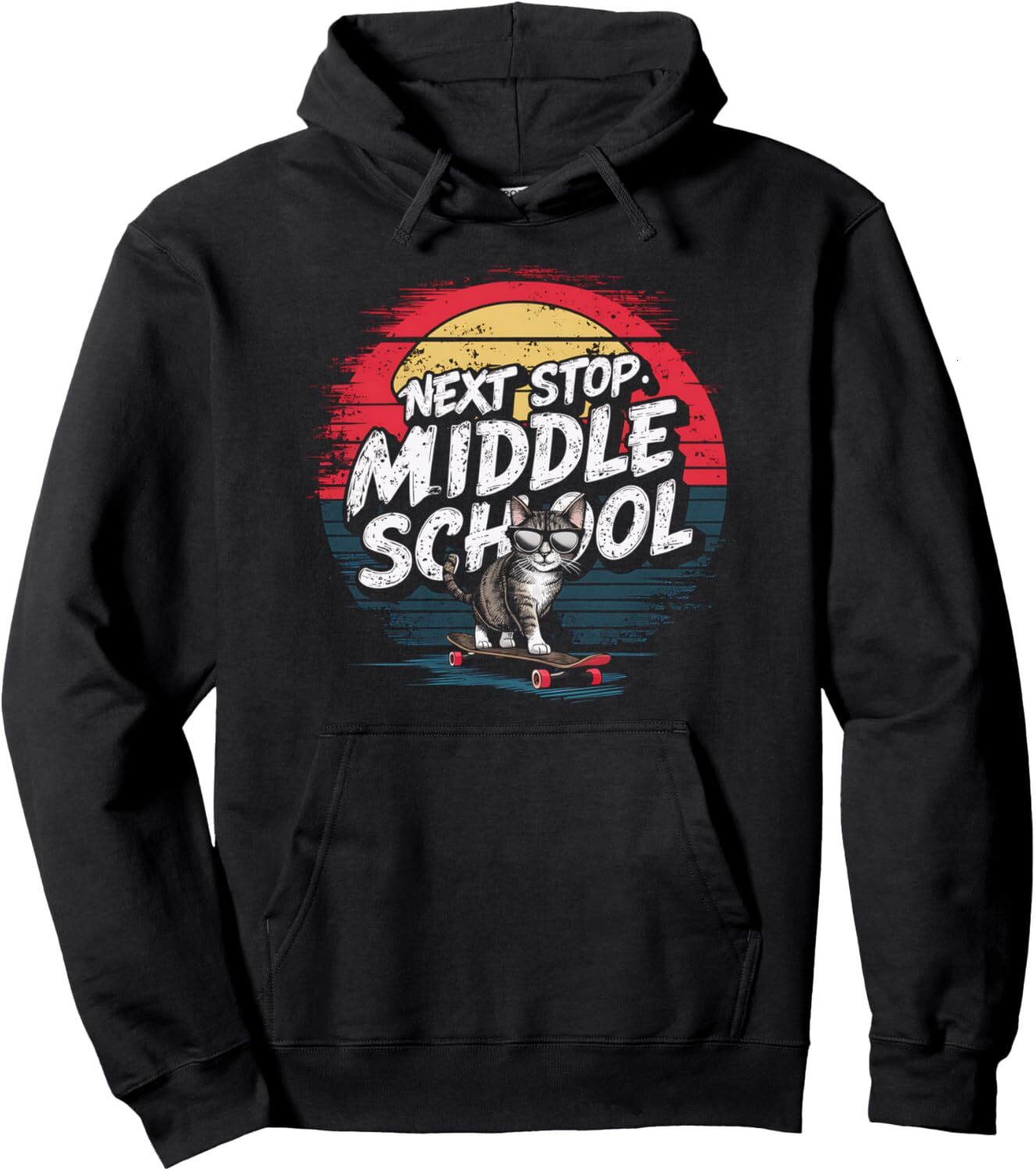 Hoodie for Mens Womens Middle School Graduation Skateboard Retro Sunset Pullover Hoodie Graphic Hoodies sweatshirt Pullover Long Sleeve