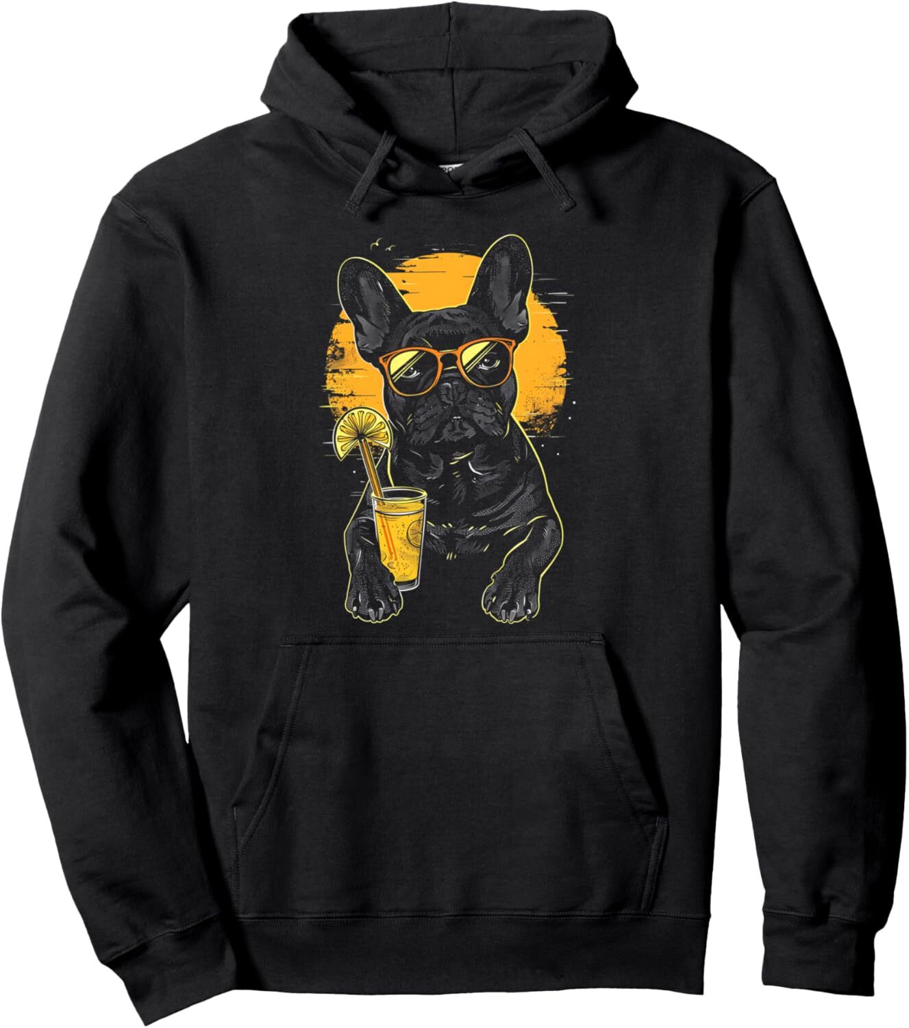 Hoodie for Mens Womens French Bulldog Summer Sunglasses Beach Vacation Lemonade Dog Pullover Hoodie Graphic Hoodies sweatshirt Pullover Long Sleeve