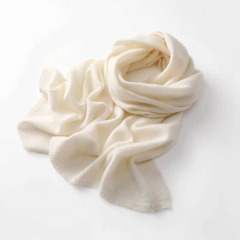 New 100% cashmere 180 * 45 knitted scarf soft solid color scarf for men and women in autumn and winter X2410171